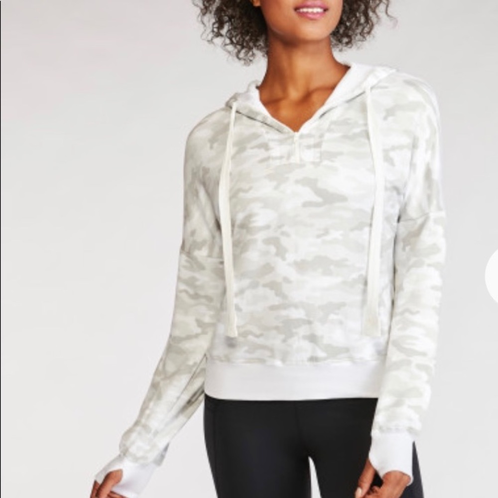 Glyder Women’s Half-Zip Hoodie White-Camo